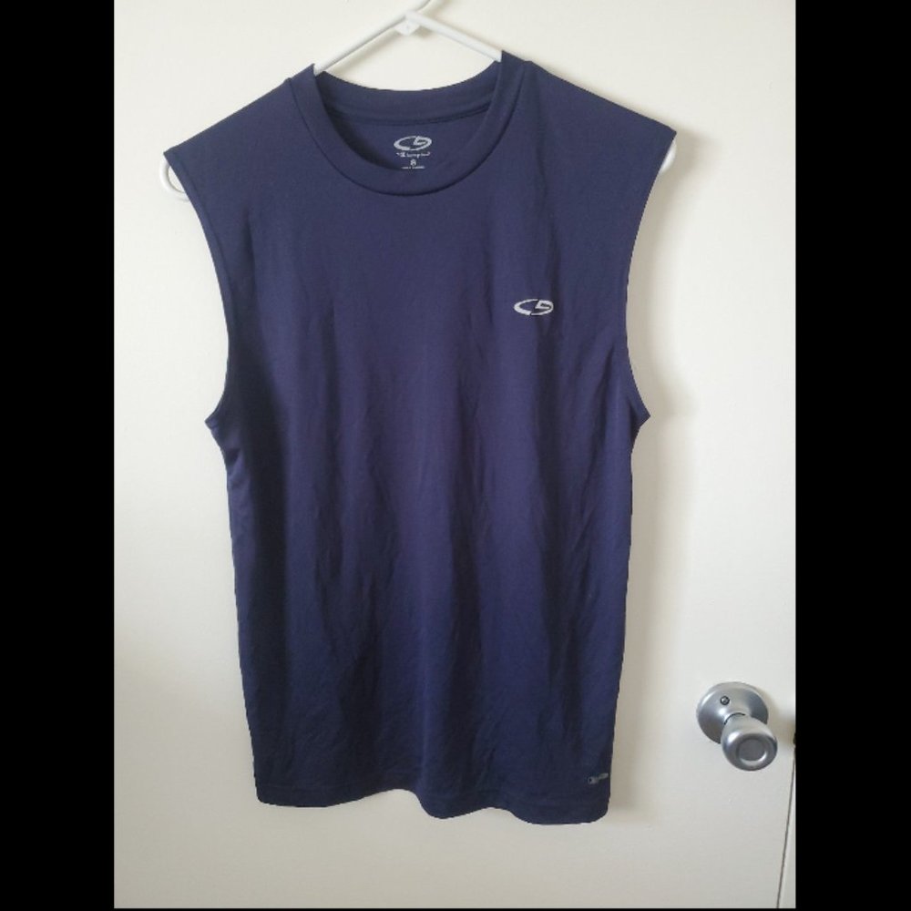 Champion Mens SMALL Navy Blue Sleeveless Shirt